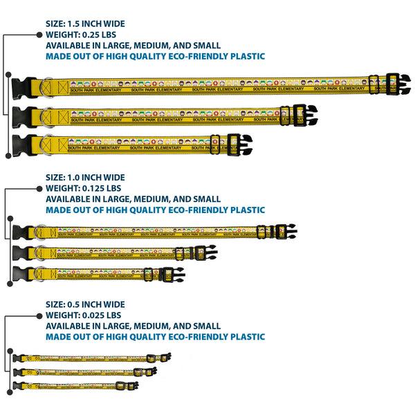 Buckle-Down Plastic Clip Collar - SOUTH PARK ELEMENTARY School Bus Characters Pose Yellow