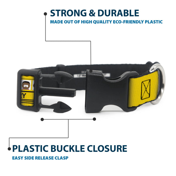 Buckle-Down Plastic Clip Collar - SOUTH PARK ELEMENTARY School Bus Characters Pose Yellow