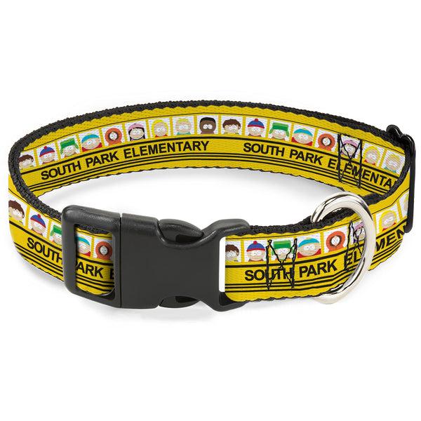 Buckle-Down Plastic Clip Collar - SOUTH PARK ELEMENTARY School Bus Characters Pose Yellow
