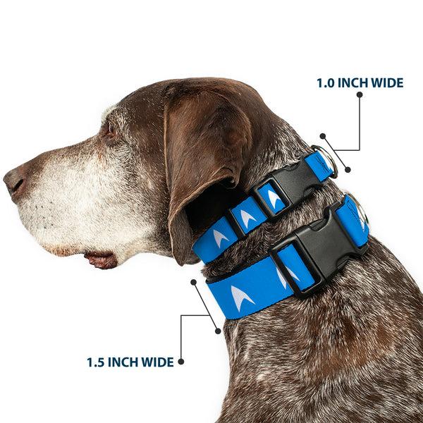 Buckle-Down Plastic Clip Collar - Star Trek Starfleet Insignia Blue/White