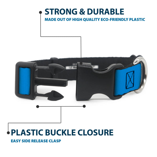 Buckle-Down Plastic Clip Collar - Star Trek Starfleet Insignia Blue/White