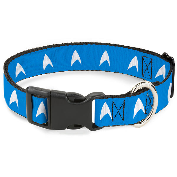 Buckle-Down Plastic Clip Collar - Star Trek Starfleet Insignia Blue/White