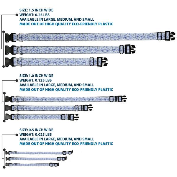 Buckle-Down Plastic Clip Collar - Stitch Pose Flip Light Blue/Blue