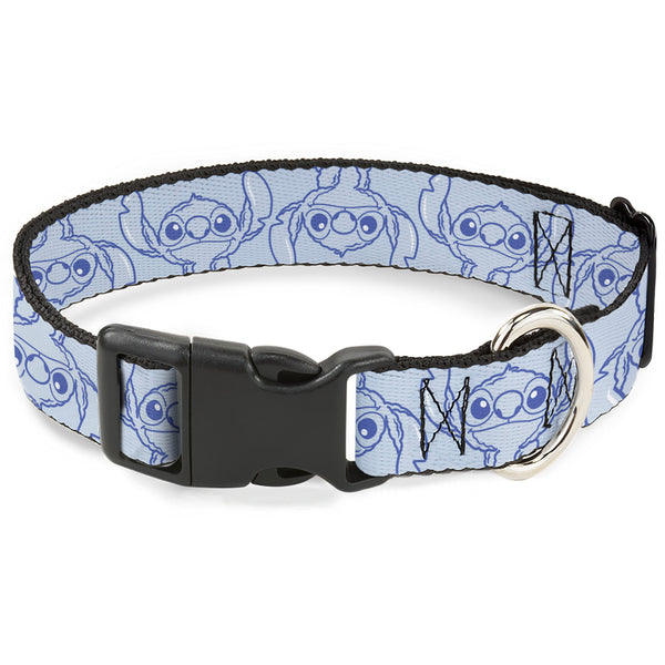 Buckle-Down Plastic Clip Collar - Stitch Pose Flip Light Blue/Blue Buckle-Down Plastic Clip Collar - Stitch Pose Flip Light Blue/Blue