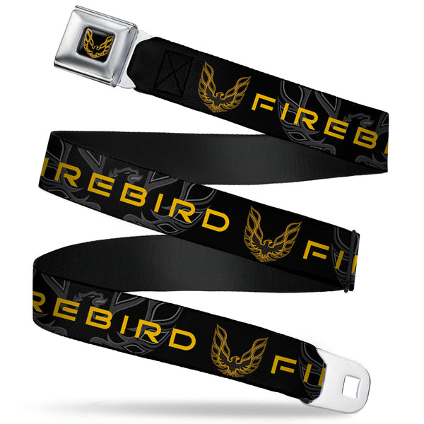 Buckle-Down Pontiac Firebird Logo Full Color Black Golds Seatbelt Belt - Pontiac FIREBIRD/Logo Black/Grays/Golds Webbing Buckle-Down Pontiac Firebird Logo Full Color Black Golds Seatbelt Belt - Pontiac FIREBIRD/Logo Black/Grays/Golds Webbing
