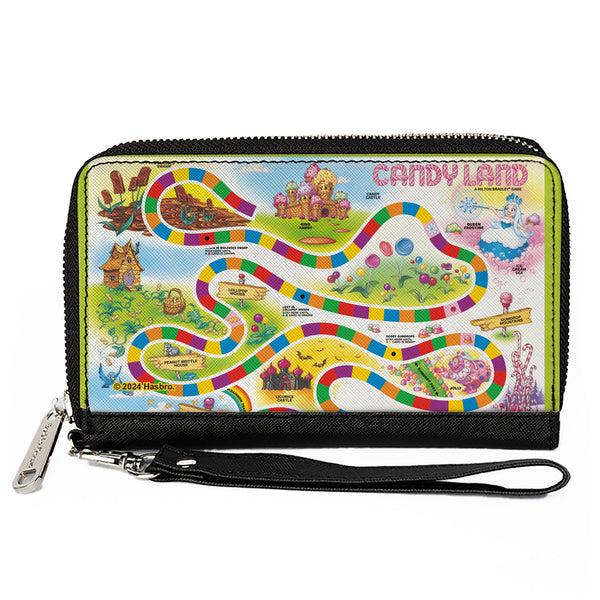 Buckle-Down PU Zip Around Wallet Rectangle - CANDY LAND Game Board Layout
