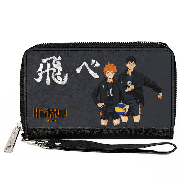 Buckle-Down PU Zip Around Wallet Rectangle - HAIKYU Karasuno High Hinata and Kageyama Pose Black Buckle-Down PU Zip Around Wallet Rectangle - HAIKYU Karasuno High Hinata and Kageyama Pose Black