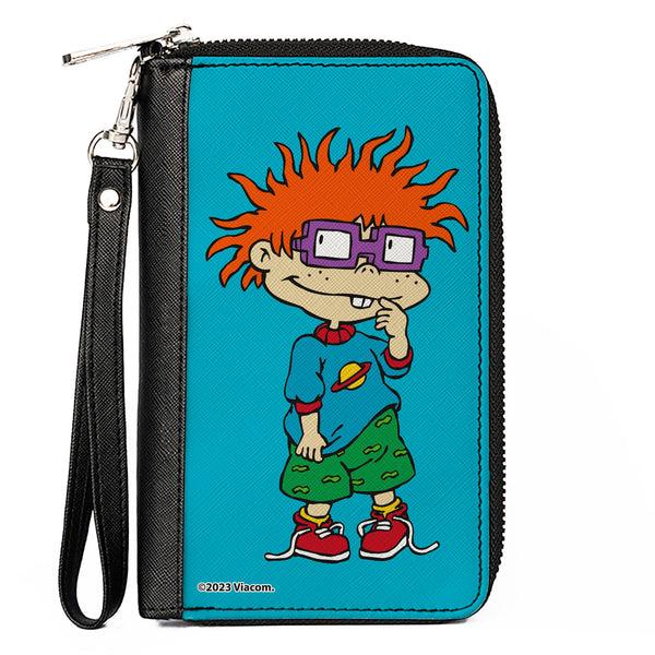 Buckle-Down PU Zip Around Wallet Rectangle - Rugrats Chuckie Pose Blue