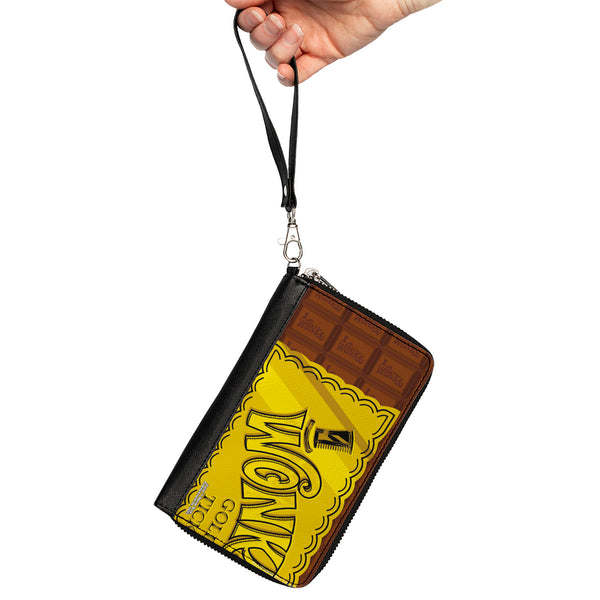 Buckle-Down PU Zip Around Wallet Rectangle - Willy Wonka And The Chocolate Factory Golden Ticket Wonka Bar