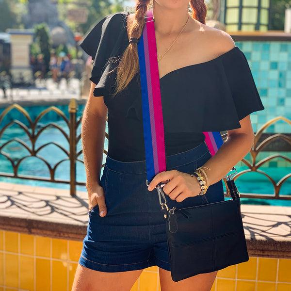Buckle-Down Purse Strap - Flag Bisexual Pink Purple Blue