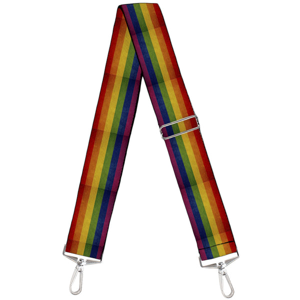 Buckle-Down Purse Strap - Flag Pride Distressed Rainbow
