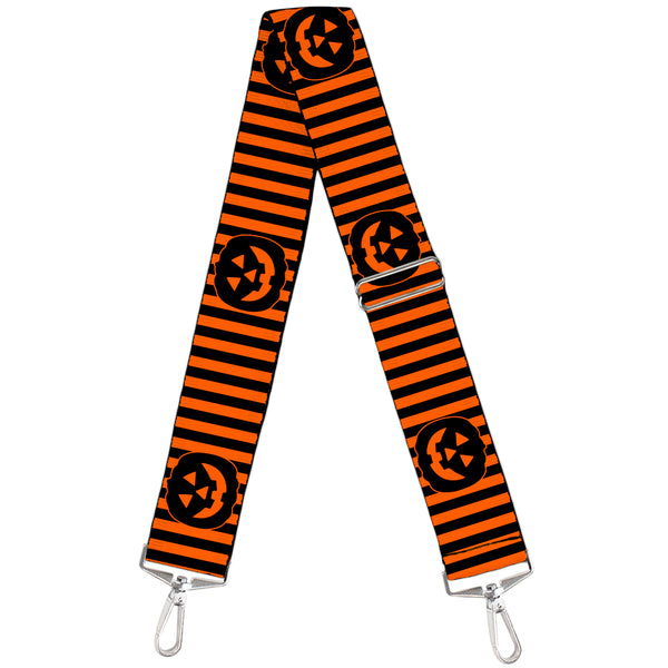 Buckle-Down Purse Strap - Jack-o'-Lantern Pumpkin Stripe Orange/Black