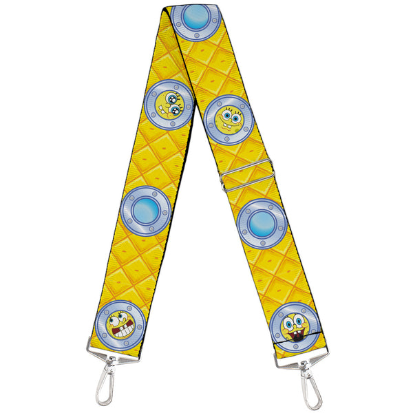 Buckle-Down Purse Strap - SpongeBob Window Expressions Pineapple Yellows