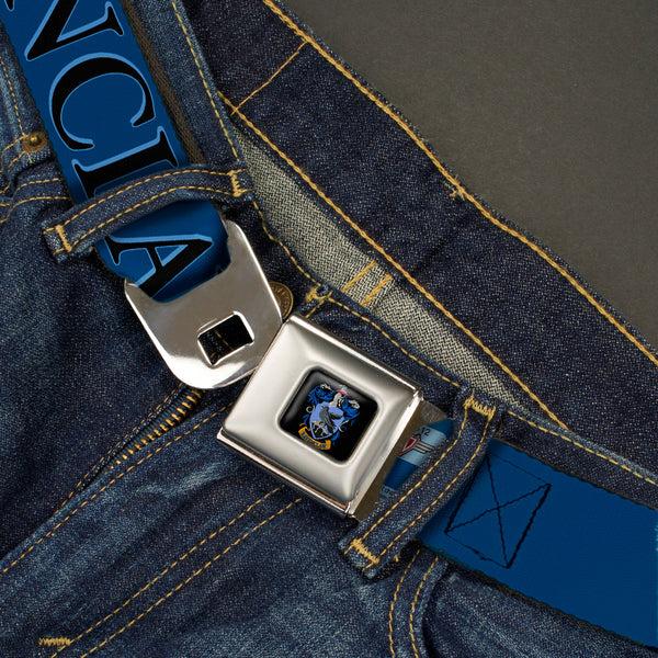 Buckle-Down Ravenclaw Crest Full Color Seatbelt Belt - Harry Potter RAVENCLAW & Crest Blue/Black Webbing