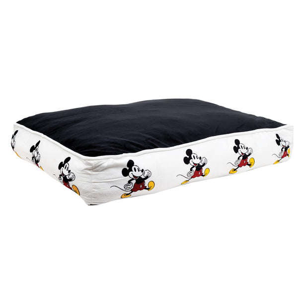Buckle-Down Rectangle Pet Bed - Mickey Mouse Walking Pose White