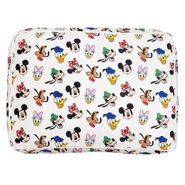 Buckle-Down Rectangle Pet Bed - Sensational Six Faces Scattered Ivory