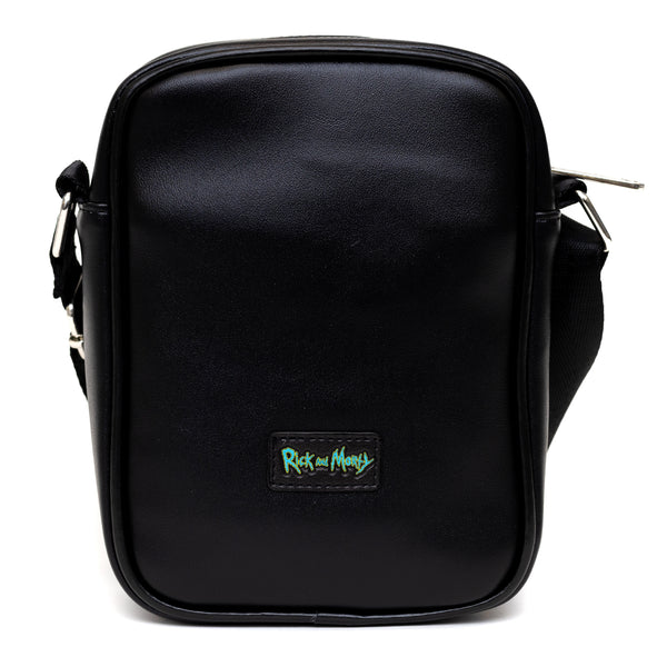 Buckle-Down Rick And Morty Bag Cross Body Rick And Morty Lenticular Face Expression Applique Vegan Leather