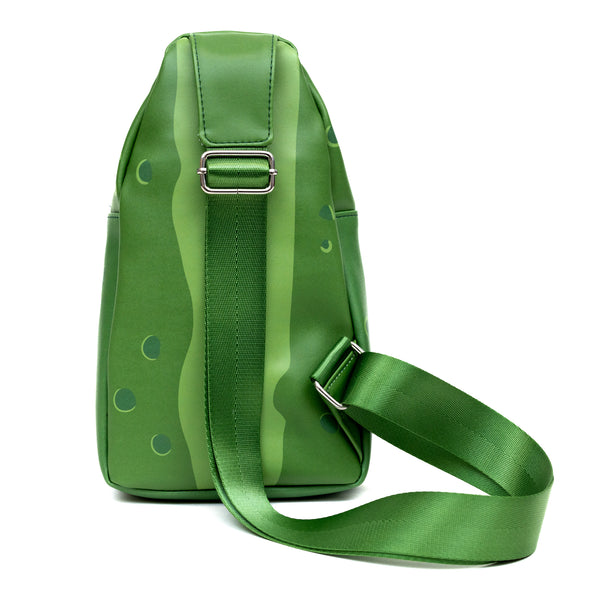 Buckle-Down Rick And Morty Bag Sling Rick And Morty Pickle Rick Expression Greens Bounding Vegan Leather