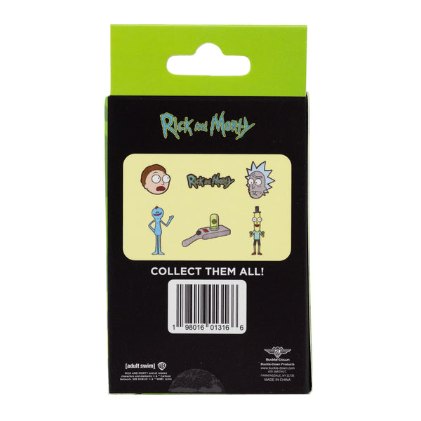 Buckle-Down Rick And Morty Mystery Enamel Pin Blind Box Series Rick Morty Mr. Poopybutthole Mr. Meeseeks Rick And Morty Title Logo Or A Portal Gun
