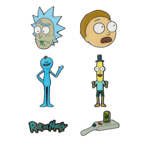 Buckle-Down Rick and Morty Mystery Enamel Pin Blind Box Series Rick Morty Mr. Poopybutthole Mr. Meeseeks Rick and Morty Title Logo or a Portal Gun