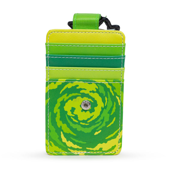 Buckle-Down Rick And Morty Wallet Character Wallet ID Card Holder Rick And Morty Rick Face Yellow Green Vegan Leather
