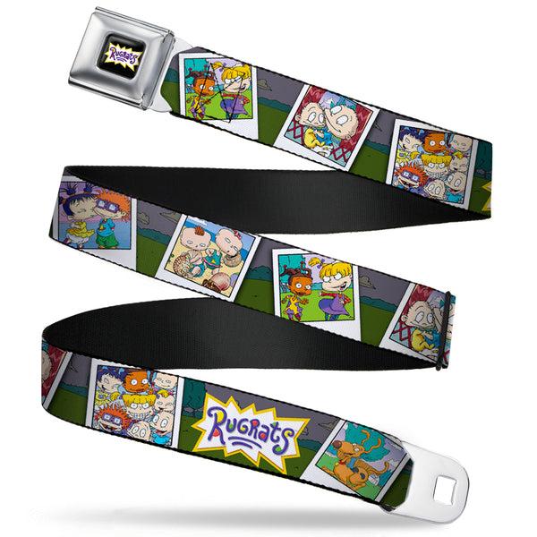 Buckle-Down RUGRATS Logo Full Color Seatbelt Belt - RUGRATS Character Snapshots Webbing