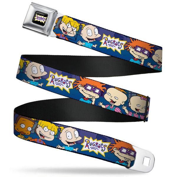 Buckle-Down RUGRATS Logo Full Color Seatbelt Belt - RUGRATS Group Pose Webbing