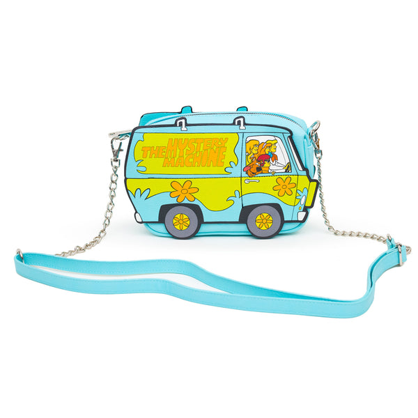 Buckle-Down Scooby Doo Bag Cross Body Scooby Doo And Friends In Mystery Machine Blue Vegan Leather