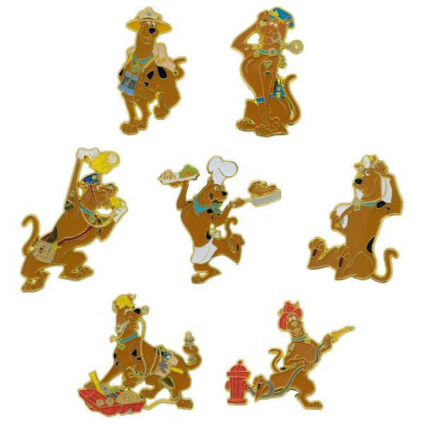 Buckle-Down Scooby Doo Mystery Enamel Pin Blind Box Series Scooby Doo as a Doctor Detective Policeman Safari Adventurer Chef Construction Worker or Firefighter
