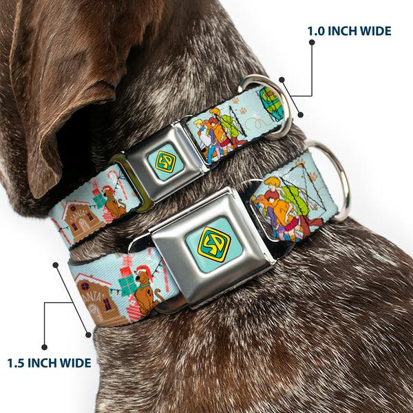 Buckle-Down Scooby Doo SD Dog Tag Baby Blue Seatbelt Buckle Collar - Scooby Doo Holiday Scenes And Icons Baby Blue