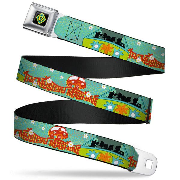 Buckle-Down SD Dog Tag Full Color Black Yellow Blue Seatbelt Belt - Scooby Doo Group in THE MYSTERY MACHINE Webbing