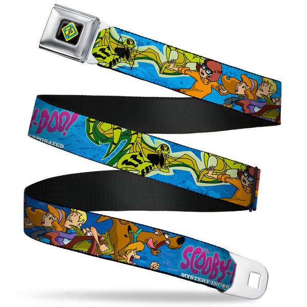 Buckle-Down SD Dog Tag Full Color Black Yellow Blue Seatbelt Belt - SCOOBY DOO INC. Group w/Slime Mutant Webbing