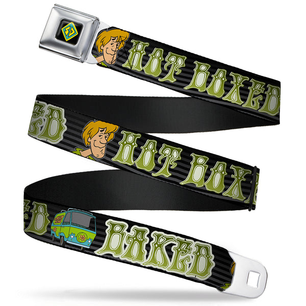 Buckle-Down SD Dog Tag Full Color Black Yellow Blue Seatbelt Belt - Shaggy/Mystery Machine HOT BOXED/BAKED Black/Gray/Green Webbing