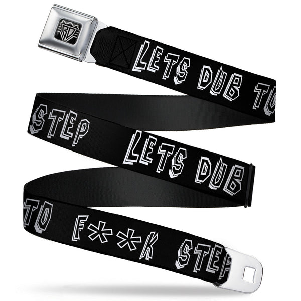 Buckle-Down Seatbelt Belt - LETS DUB TO F**K STEP Black/White