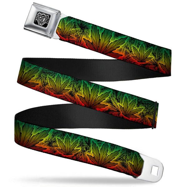 Buckle-Down Seatbelt Belt - Marijuana Haze Rasta/Rasta Buckle-Down Seatbelt Belt - Marijuana Haze Rasta/Rasta