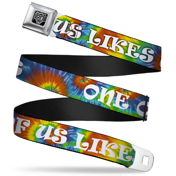 Buckle-Down Seatbelt Belt - ONE OF US LIKES GRASS/Tie Dye Multi Color/White