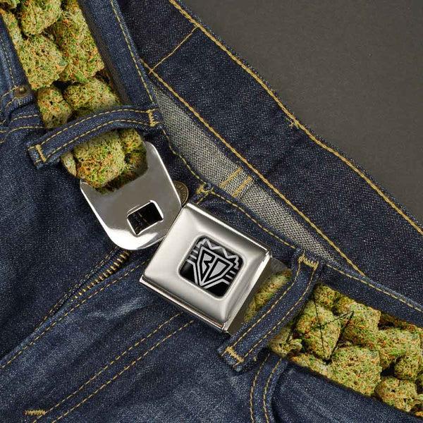 Buckle-Down Seatbelt Belt - Vivid Marijuana Nugs2 Stacked