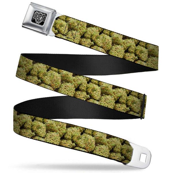 Buckle-Down Seatbelt Belt - Vivid Marijuana Nugs2 Stacked