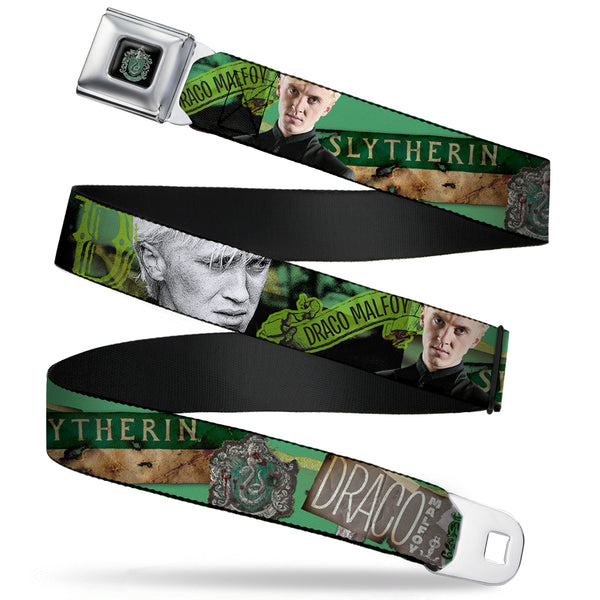 Buckle-Down Slytherin Crest Full Color Seatbelt Belt - Draco Malfo Poses DRACO MALFO SLYTHERIN Webbing