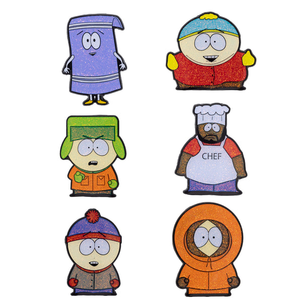 Buckle-Down South Park Blind Box Glitter Enamel Pin Series - Mystery Character Cartman Kyle Chef Kenny Stan Or Towelie