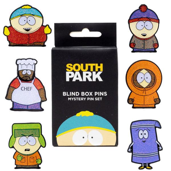 Buckle-Down South Park Blind Box Glitter Enamel Pin Series - Mystery Character Cartman Kyle Chef Kenny Stan or Towelie
