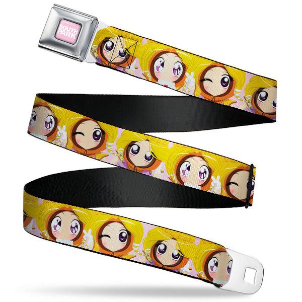 Buckle-Down SOUTH PARK Title Logo Full Color Pink/White Seatbelt Belt - South Park Princess Kenny Expressions Pink Webbing