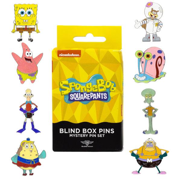 Buckle-Down SpongeBob SquarePants Blind Box Glitter Enamel Pin Series - Mystery Character SpongeBob Sandy Patrick Gary Squidward Mermaidman Barnacle Boy or Mrs Puff