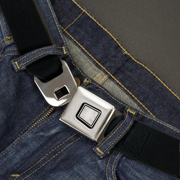 Buckle-Down Starburst Seat Belt Buckle Black Belt For Men