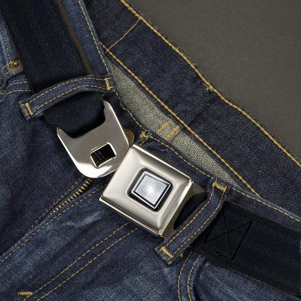 Buckle-Down Starburst Seatbelt Belt - Black Panel Webbing