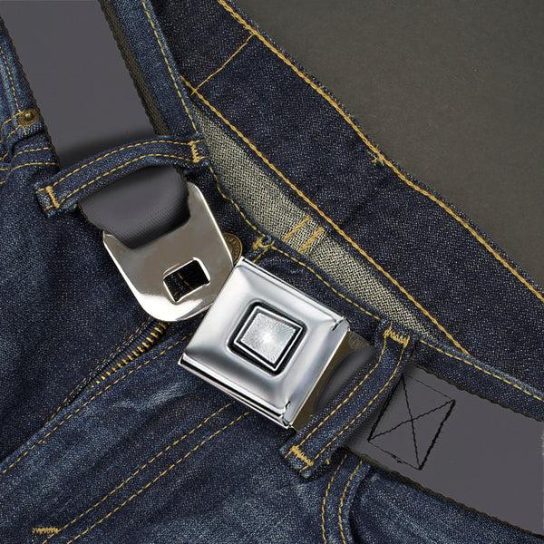 Buckle-Down Starburst Seatbelt Belt - Charcoal Webbing