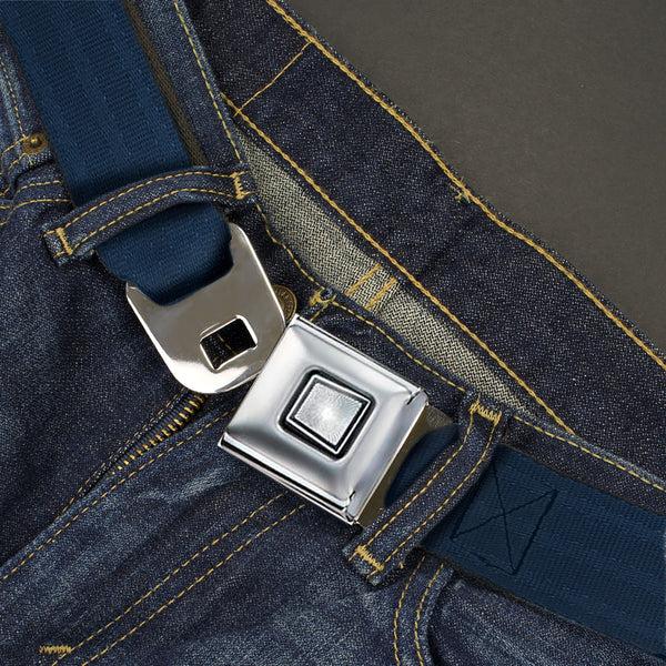 Buckle-Down Starburst Seatbelt Belt - Navy Panel Webbing