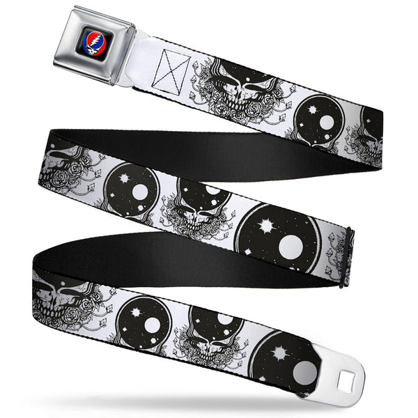 Buckle-Down Steal Your Face Seatbelt Belt - Space Your Face White/Black Webbing