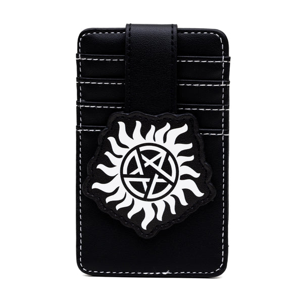 Buckle-Down Supernatural Vegan Leather Wallet ID Card Holder Winchester Pentagram Black 3.0" x 5.0"