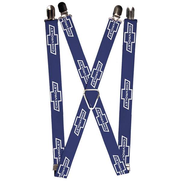Buckle-Down Suspenders - 1.0" - 1965 CHEVROLET Bowtie Blue White